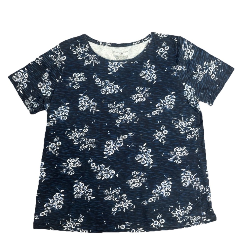 Cotton Floral Navy Women’s Medium